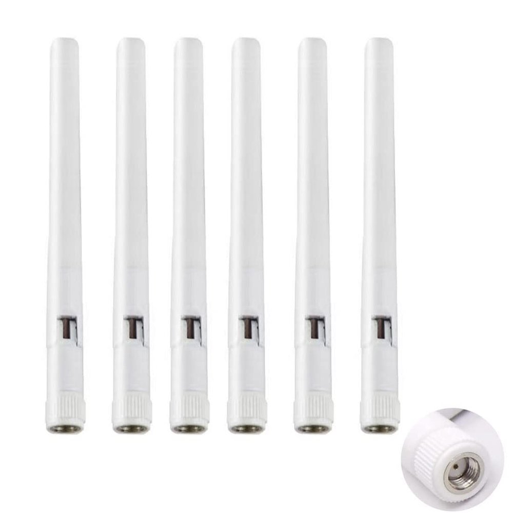 Dual Band WiFi 2.4GHz 5GHz 5.8GHz 3dBi MIMO RP-SMA Male Antenna for WiFi Router Signal Booster Repeater Wireless Network Card USB Adapter Security IP Camera Video Surveillance Monitor - 6Pack