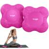 Yes4All Yoga Knee Pads Pair, Thick Yoga Kneeling Pad for Pilates Exercise, 13/16 Inches Cushion Knees Elbow Mat Supplies for Women & Men, Fitness, Travel, Rose Red view 1