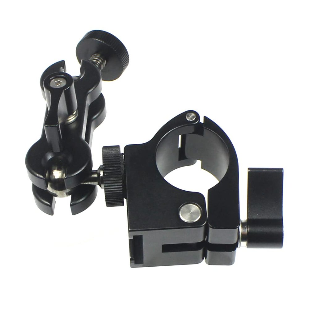 FEICHAO 22mm/25mm Dual Handle Pipe Clamp Universal Anti-Loose Connection Arm Compatible with Zhiyun Crane2 Plus Crane V2 Gimbal Stabilizer (25mm Pipe Clamp+Little Monster Hand)