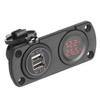 Temperature Voltmeter Charger, Dual USB 5V 4.2A High and Low Ttemperature Resistant Cigar Lighter Voltage Meter for Cigar Lighter Plug for Lockable Marine Pug(Red) view 3