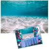 12x10ft Underwater World Photography Background Blue Ocean Backdrops Deep Blue Water Stone Sand Backdrop Seabed Children Birthday Home Decoration Under Sea Birthday Party Theme Decor view 3