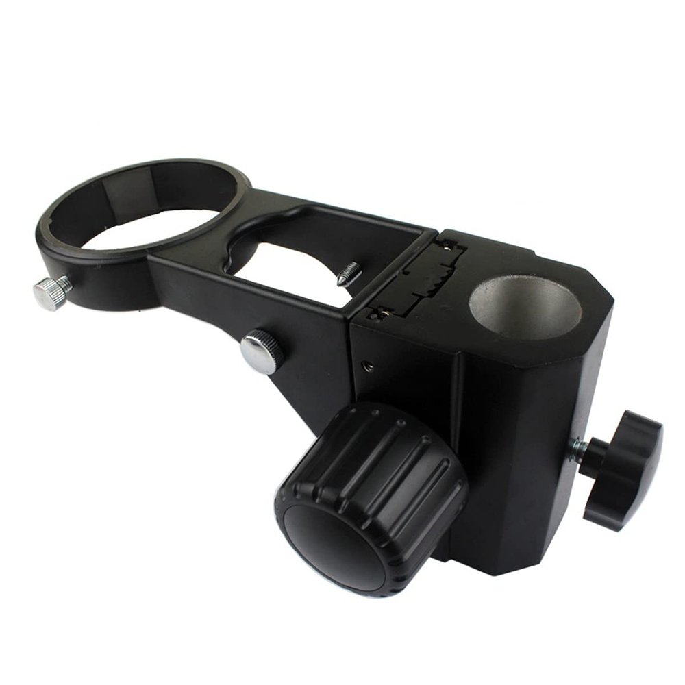 BAHCCE Lab Microscope Slides 76mm Diameter Zoom Stere Microscopes Adjustable Focusing Bracket Focusing Holder Microscope Parts (Color : Black)