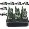 Retevis RT22 Camo Walkie Talkies with Earpiece, Two Way Radios Rechargeable with 6 Slot Charging Station, Slim and Lightweight, Handsfree Portable 2 Way Radios(6 Pack), for School Church Hunting view 1