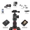 Andoer Andoer 153cm/60in Portable Camera Tripod Stand Aluminum Alloy with Detachable Monopod 360Rotatable Ball Head 10kg/22lbs Load Capacity with Carry Bag for DSLR Camera Camcorder Smartphone view 3