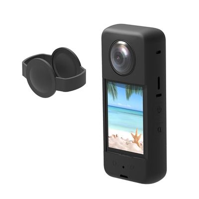 Andoer Panorama Camera Silicone Protective Case Cover with Lens Cap Shock-Proof Compatible with X3 Camera Accessories