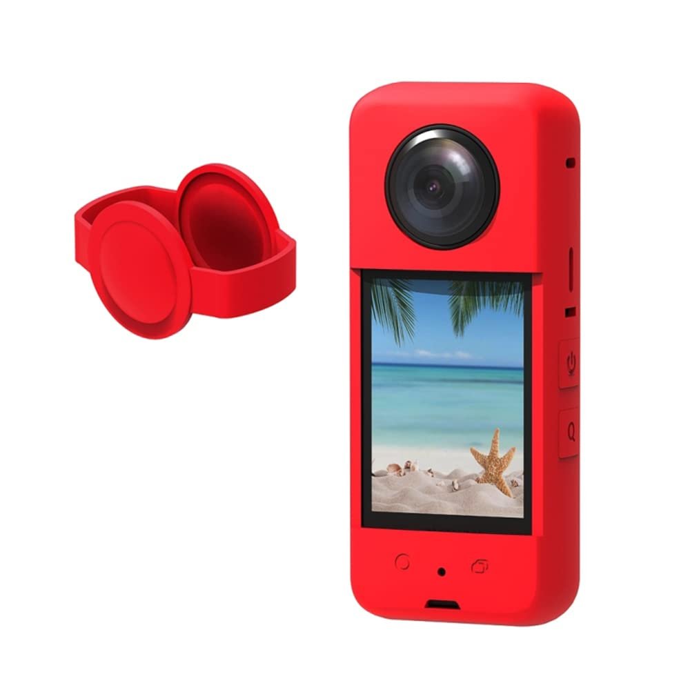 Andoer Panorama Camera Silicone Protective Case Cover with Lens Cap Shock-Proof Compatible with X3 Camera Accessories