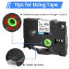 USUPERINK 1PK Compatible for Ptouch Label Maker Tape TZe-FX221 TZ-FX221 TZe-221 TZ-221 Black on White 9mm 3/8 inch 0.35'' Flexible-ID TZe TZ Label Tape for PT-D210 D400 D600 H100 H110 view 2