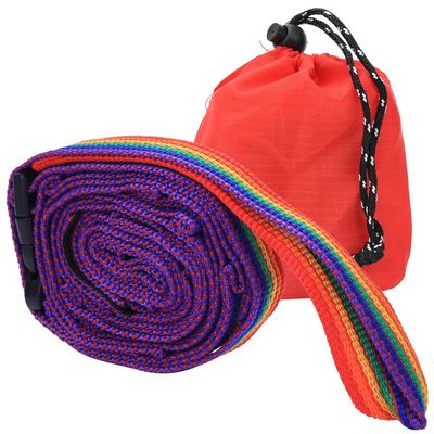 Campsite Storage Strap, Colorful Camping Lanyard with 12 Loops for Hanging Campsite Storage Strap for Travel Bushcraft Backpacking Hiking