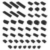ECSiNG 48Pcs USB Port Plug Covers Set Silicone USB Anti Dust Cap Protector Charging Port Cover Kit Electronic Accessories for Phones Laptops Computer Black view 1