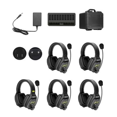 Saramonic 5-Person Full-Duplex 1.9GHz Wireless Headset Intercom System with Hard Case (WiTalk-WT5D)