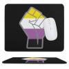 Raised Fist Non-Binary Pride Mouse Pad Non-Slip Mouse Mat Rubber Base Mousepad for Office Laptop Home 9.8"x11.8" view 1