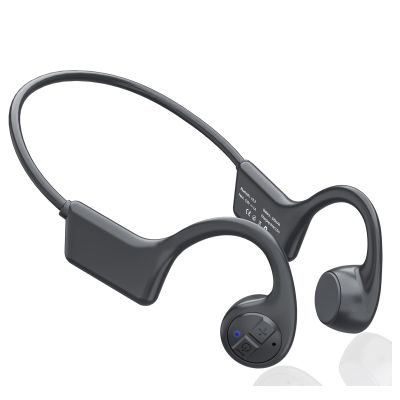 ROPASOMIC Bone Conduction Headphones, 12 Hours Playtime Bluetoeth 5.3 Headset Open Ear Wireless Earphone - IP55 Sweatproof Built-in Mic,Perfect for Running Cycling Hiking Workouts(Black)