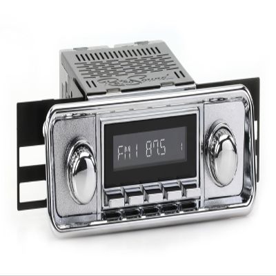 RetroSound RetroRadio AM FM Stereo 06P-76P Chrome Compatible with 1956-67 Volkswagen Bus