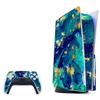 LidStyles Console Skin Protector Decal Compatible with Playstation 5 (PS5) (Blue and Gold Marble) view 1