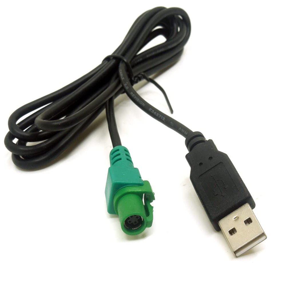 colorparts2016 USB Male Head 4 pin Wire Harness Cable AUX Adapter Compatible with VW Volkswagen