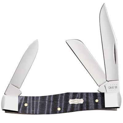 Case XX WR POCKET KNIFE MEDIUM STOCKMAN - SMOOTH PURPLE CURLY MAPLE, ITEM 80541, LENGTH CLOSED 3 5/8 INCH (73032 SS)