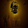 zouwii Personalized Elephant Night Light with Name, Baby Newborn Baptism Gifts for Boys & Girls Moon Lamp Custom Sleepy Elephant Night Light Sign view 2
