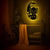 zouwii Personalized Elephant Night Light with Name, Baby Newborn Baptism Gifts for Boys & Girls Moon Lamp Custom Sleepy Elephant Night Light Sign view 3