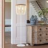 VILUXY Bohemia Wood Beaded Boho Floor Lamp - Antique Rustic White Finishing for Bedroom, Nursery, Dining, Girl Room - 3-Light view 2