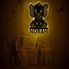 zouwii Personalized Elephant Night Light with Name, Baby Newborn Baptism Gifts for Boys & Girls Moon Lamp Custom Sleepy Elephant Night Light Sign view 2