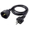 Toptekits CEE7/7 European 220V Power Cords, 16A 250V, 16ft/5m 2-Prong European Power Extension Cord,France/German Type E Extension Cord for PDU UPS (Schuko M/F,16ft/5m) view 1
