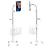 Rolling Gooseneck Floor Stand | CTA Rolling Gooseneck Stand W/Metal Basket, Cradle, and Handle | for Apple iPad 7/8/9 Gen. 10.2" Inch | iPad Pro 11" Inch & 12" Inch | Samsung A7 & A8 | (PAD-CGSWAO) view 1