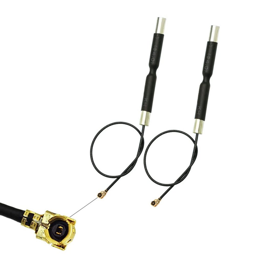 2.4G /5G/5.8GHZDual Band Copper Tube Internal Antenna IPEX Interface omnidirectional WiFi Module PCB Antenna RG1.13 Cable PCI-E- 2Pack