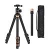 Andoer Portable Camera Tripod Stand Aluminium Alloy 360 Rotatable Ball Head 5kg/11lbs Load Capacity 140cm/55in Max. Height with Detachable 2-Section Center Shaft Carrying Bag for DSLR Cameras view 1