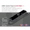 Club 3D CSV-1599 USB4 Gen3x2 Type-C, 6-in-1 Hub with HDMI 8K60Hz or 4K120Hz, 2xUSB Type-A (10G), Ethernet RJ45(2.5G) and 2xUSB Type-C, 1x Data (10G) and 1 x PD3. .0 charging 100 watts view 2