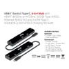 Club 3D CSV-1599 USB4 Gen3x2 Type-C, 6-in-1 Hub with HDMI 8K60Hz or 4K120Hz, 2xUSB Type-A (10G), Ethernet RJ45(2.5G) and 2xUSB Type-C, 1x Data (10G) and 1 x PD3. .0 charging 100 watts view 3