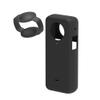Andoer Silicone Panoramic Camera Protective Case with Shockproof Lens Cover Compatible with Insta360 X3 Camera Accessories, Black view 1