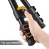 Andoer Portable Camera Tripod Stand Aluminium Alloy 360 Rotatable Ball Head 5kg/11lbs Load Capacity 140cm/55in Max. Height with Detachable 2-section Center Shaft Carrying Bag for Cameras Camcorders view 4
