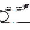 GINTOOYUN Anti-Dropout DC Power Pigtail Cable 16AWG with Nut DC5.5mmx2.1mm Male Plug to Open Bare Wire Power Cord for Outdoor Security Camera, CCTV, DVR, etc(1.64 FT) view 2