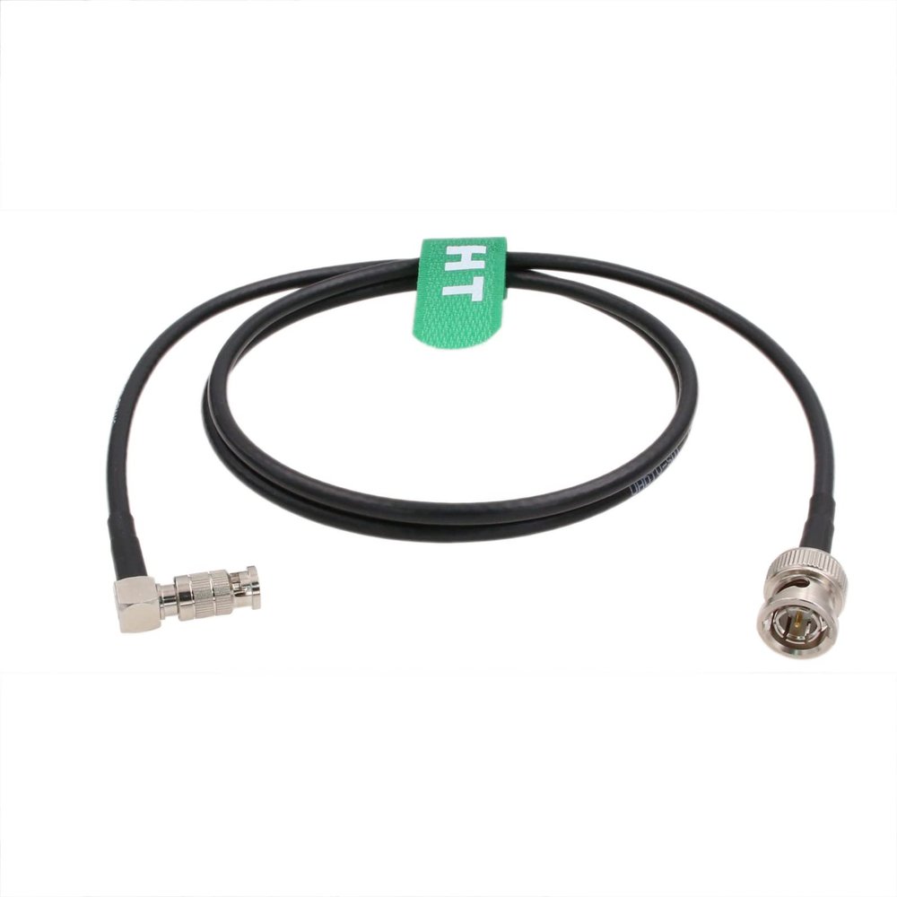 HangTon 6G SDI Video Cable High Density for Blackmagic Video Assist 4K 5" Monitor, Micro Studio Camera 4K G2, 1080p 2160p Right Angle HD Micro BNC to BNC Male 60cm