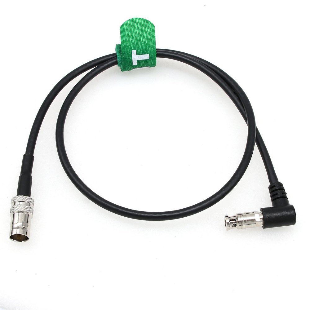 HangTon 6G SDI Cable HD Micro BNC to Female BNC Adapter for Blackmagic Video Assist 4K 5" Monitor, Micro Studio Camera 4K G2, 90-Degree High Density Coaxial 1m
