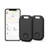 AIYATO 2 Pack Key Finder Smart Bluetooth Tracker Item Finder Work with Apple Find My Item Locator Anti-Lost Device for Keys, Bags and More Global Positioning iOS Only (Black) view 1