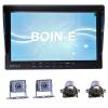 BOIN-E 9 inch 1080P Wired Backup Camera System IPS Monitor 2X 8 LEDs 2X Side View Cameras Split Screen 4CH DVR On/Off Parking Lines for Box Truck/Semi-Trailer/RV/Camper view 1