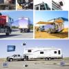 BOIN-E 9 inch 1080P Wired Backup Camera System IPS Monitor 2X 8 LEDs 2X Side View Cameras Split Screen 4CH DVR On/Off Parking Lines for Box Truck/Semi-Trailer/RV/Camper view 3
