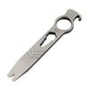 Titanium EDC Pry Bar with Bottle Opener Wrench Outdoor Pocket Crowbar Pry Bar Multi Tool for Camping Hiking Fishing Outdoor Survival (stone wash) view 1