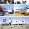 BOIN-E 10 inch 1080P Wired Backup Camera System IPS Monitor 2X NO LEDs 2X Side View Cameras Split Screen 4CH DVR On/Off Parking Lines for Box Truck/Semi-Trailer/RV/Camper view 3