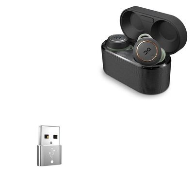 BoxWave Adapter Compatible with Bang & Olufsen Beoplay E8 Sport - USB-A to C PortChanger (5-Pack), Type-C OTG Convert Charging Data Adapter - Metallic Silver
