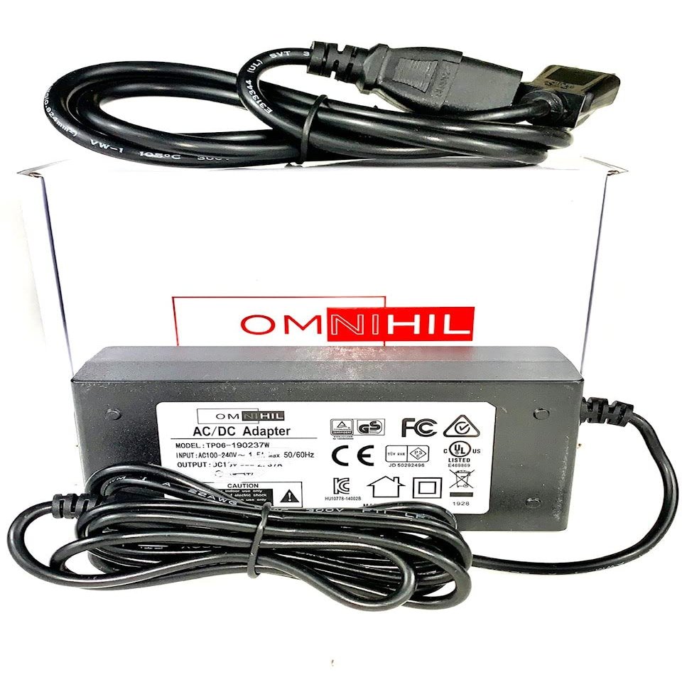 [UL Listed] OMNIHIL AC/DC Adapter Compatible with Zebra LP2824 Direct Thermal Printer