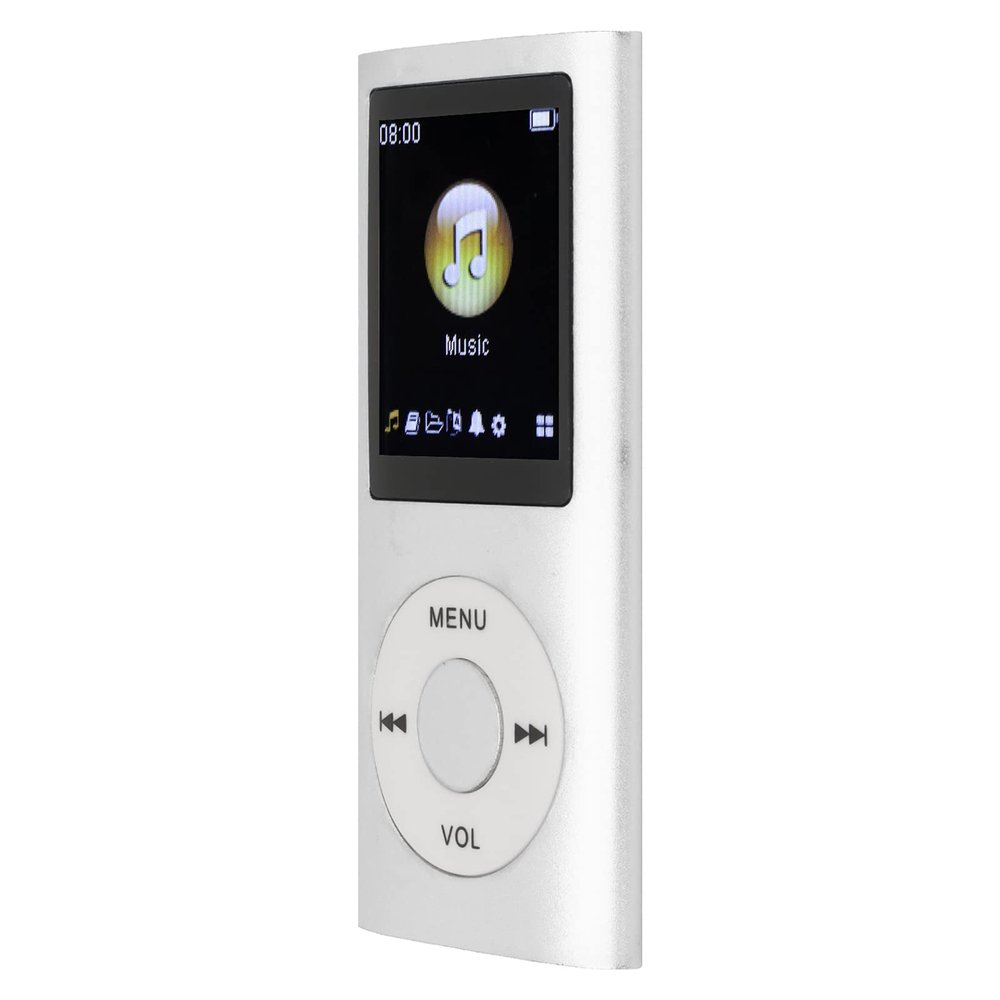 MP4 Player, Portable Lossless MP3 MP4 Player Support Memory Cards Student Slim 1.8 Inch LCD Screen, Supports Sleep Shutdown, Kids Gifts (Silver)