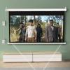 Projection Screen 60 Inch with Remote, 4:3 HD Projector Movie Screen, Foldable Motorised Movie Screen, Anti-Crease, for Home - Easy Ceiling or Wall Installation view 1