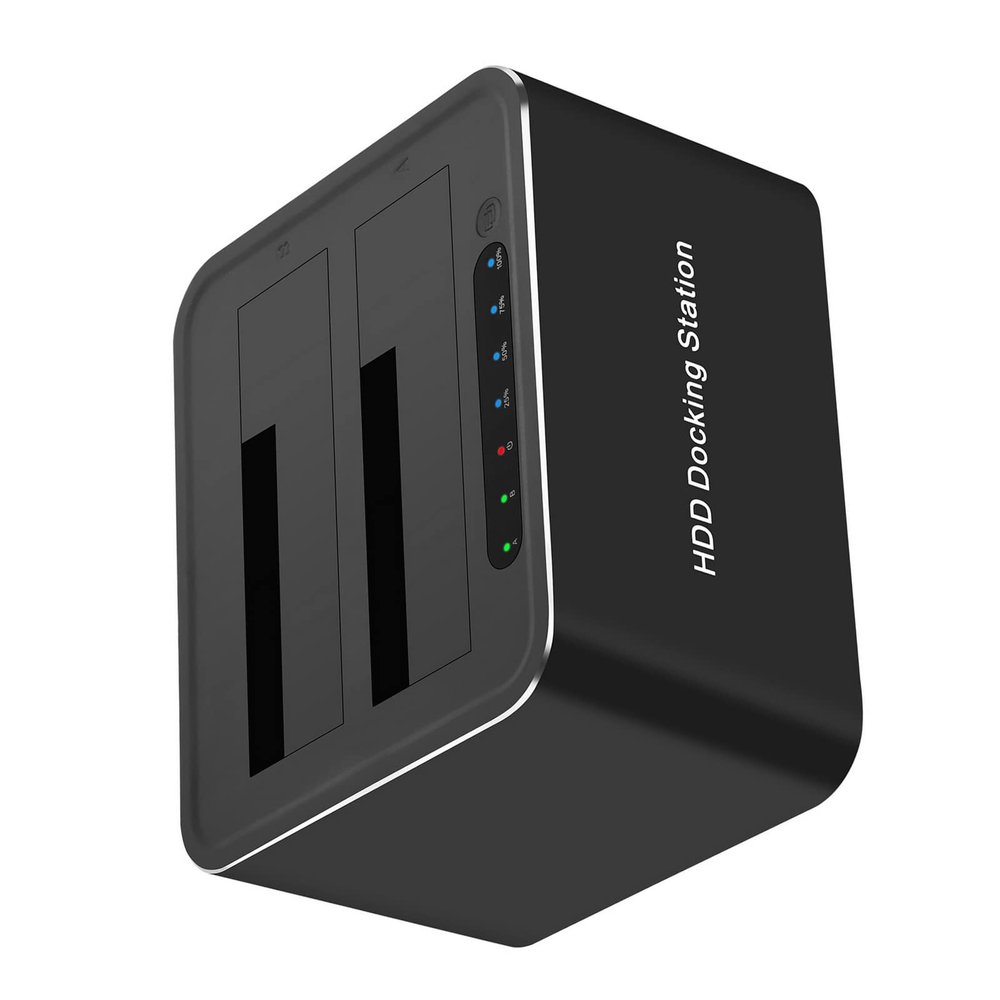 TECKEEN 120cm USB 3.0 to Dual Bay SATA Hard Drive Docking Station for 2.5/3.5 Inches HDD SSD Duplicator/Offline Clone Function
