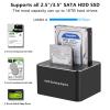 TECKEEN 120cm USB 3.0 to Dual Bay SATA Hard Drive Docking Station for 2.5/3.5 Inches HDD SSD Duplicator/Offline Clone Function view 3