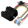 12V to 5V Converter 10A 50W, 24V to 5V Converter with Fuse Waterproof and Wire Terminal Block, Buck Converter 24V to 5V for Car Electronics Truck Vehicle System Cart LED Light (Accept DC 8-40V Inputs) view 1