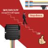 12V to 5V Converter 10A 50W, 24V to 5V Converter with Fuse Waterproof and Wire Terminal Block, Buck Converter 24V to 5V for Car Electronics Truck Vehicle System Cart LED Light (Accept DC 8-40V Inputs) view 2