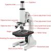RADHAX Microscope Kit 40X 100X 160X 640X Monocular Biological Microscopio Microscope Lens Adapters (Color : HDMI VGA) view 3