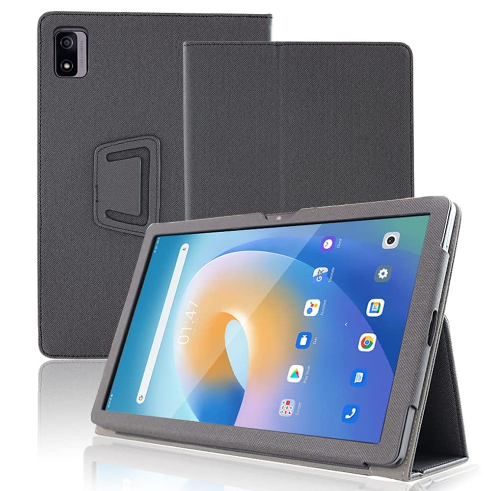AIJAKO Tablet Case Compatible with Blackview Tab 12/ Blackview Tab13, Premium PU Leather Folio Folding Stand Protective Tablet Case Cover with Hand Strap for Blackview Tab 12/ Blackview Tab 13, Gray